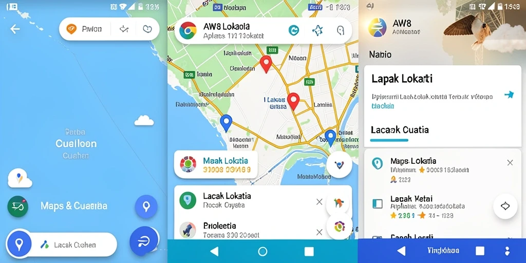 Antarmuka utama AW8 menampilkan lokasi secara akurat dan jelas.