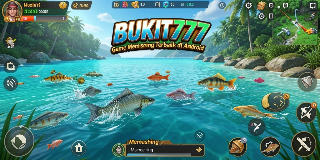 Tampilan antarmuka game memancing BUKIT777 yang menarik dan interaktif.