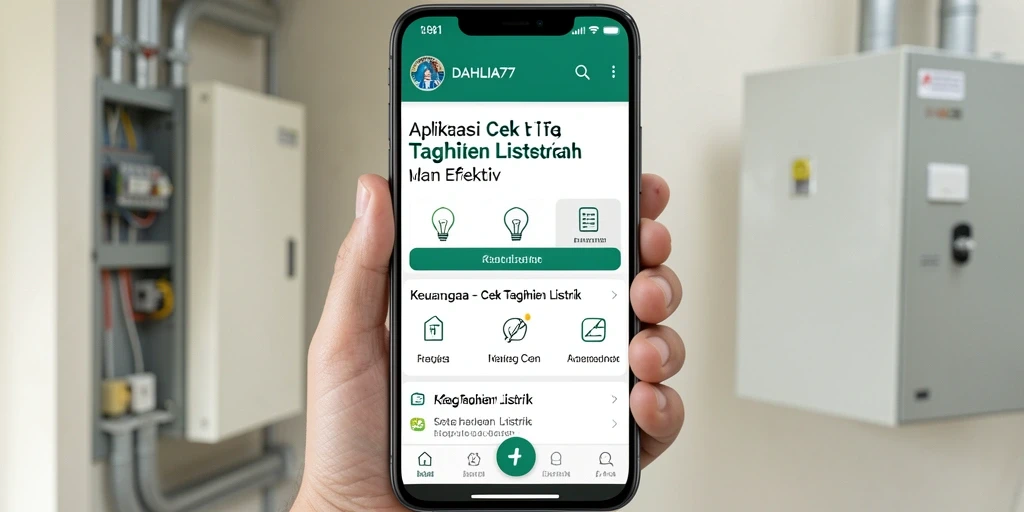 Antarmuka DAHLIA77 yang menunjukkan informasi tagihan listrik secara jelas.