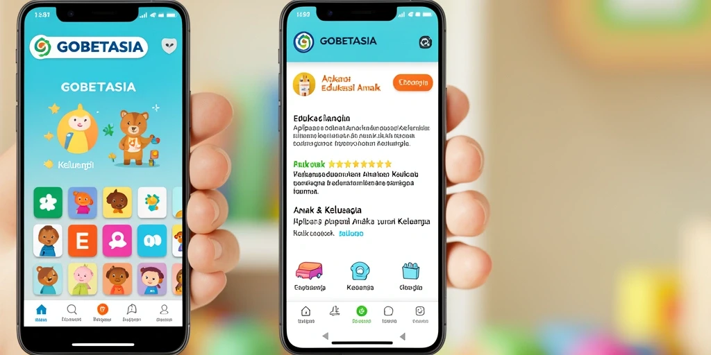 Tampilan antarmuka GOBETASIA yang ramah anak.