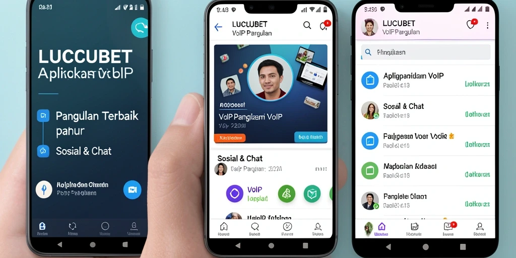 Antarmuka LUCUBET yang intuitif untuk panggilan VoIP.