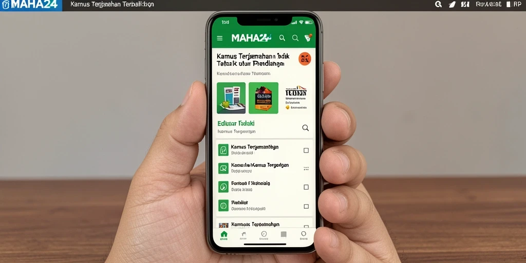 Tampilan antarmuka MAHA24 yang sederhana dan efektif untuk terjemahan.